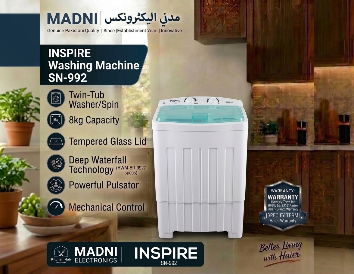 INSPIRE Washing Machine SN-992 — Madni Electronics