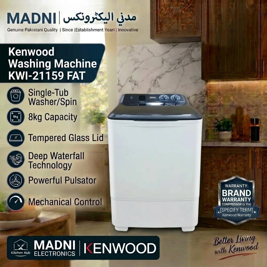 Kenwood Washing Machine KWM-21159 FAT — Madni Electronics